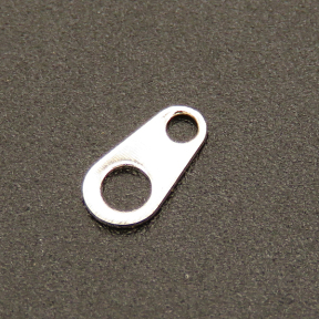Brass Chain Tabs,Drop,Plating White K Gold,3*6mm,Hole:1mm,about 0.02g/pc,500 pcs/package,XFC00049aahl-L003