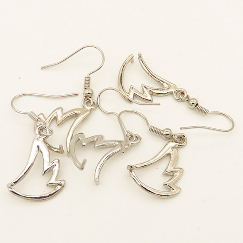 Brass Earring Hooks,Wing,Plating White K Gold,12*20mm,0.8mm,Needle:1mm,about 1.2g/pc,50 pcs/package,XFE00087bnbb-L003