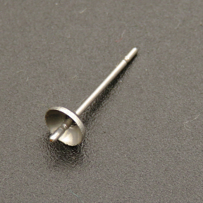 304 stainless steel Stud Earring Findings,Cone,True color,4*13mm,Needle:0.8mm,about 0.1g/pc,100 pcs/package,XFE00131aivb-L003