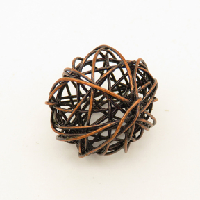 Brass Wire Beads,Ball,Hollow,Bronze,20*20mm,about 1.6g/pc,10 pcs/package,XFFO00310hbab-L003