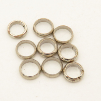 Brass Crimp Beads,Circle,Plating White K Gold,1.5x6mm,Hole:5mm,about 0.1g/pc,100 pcs/package,XFFO00322ablb-L003