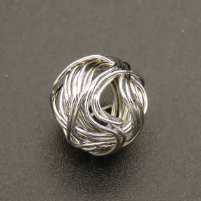 Brass Wire Beads,Ball,Hollow,Plating White K Gold,12mm,Hole:3mm,about 1.1g/pc,50 pcs/package,XFFO00401amaa-L003