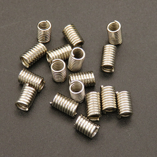Brass Spring Beads,Spiral Column,Plating White K Gold,4*7mm,Hole:3mm,about 0.1g/pc,500 pcs/package,XFFO00406avja-L003