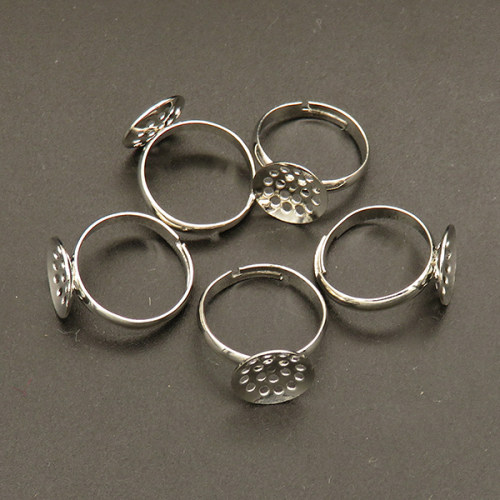 Brass Sieve Ring Settings,Sieve ring,Plating White K Gold,19*21mm,about 1.5g/pc,50 pcs/package,XFFR00007hbab-L003