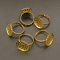 Brass Sieve Ring Settings,Sieve ring,Plating Gold,19*22mm,about 2g/pc,50 pcs/package,XFFR00015hbab-L003