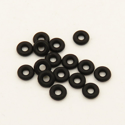 Silica gel Spacer Beads,Ring,Black,3*1mm,Hole:1mm,about 7g/package,1000 pcs/package,XFS00047ablb-L003