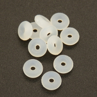 Silica gel Spacer Beads,Ring,White,5*2mm,Hole:1mm,about 17g/package,500 pcs/package,XFS00061vbmb-L003