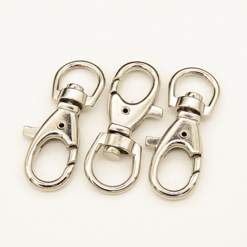 Zinc Alloy Swivel Clasps,Swivel Snap Hook,Plating White K Gold,54*22mm,Hole:13mm,about 14g/pc,10 pcs/package,XFCL00636vaia-L003