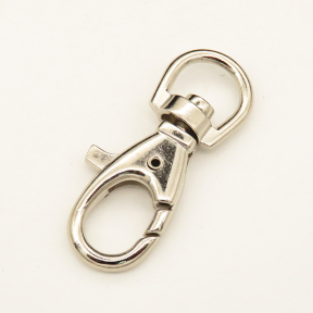 Zinc Alloy Swivel Clasps,Swivel Snap Hook,Plating White K Gold,54*22mm,Hole:13mm,about 14g/pc,10 pcs/package,XFCL00636vaia-L003