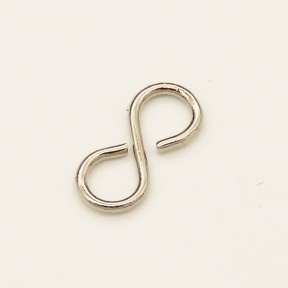 Brass Jump Rings,Infinity,Plating White K Gold,8*4mm,about 0.04g/pc,500 pcs/package,XFCL00646vaia-L003