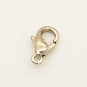 Zinc Alloy Clasps,Lobster Claw Clasps,Plating White K Gold,12*7mm,Hole:1mm,about 0.6g/pc,100 pcs/package,XFCL00659ahlv-L003