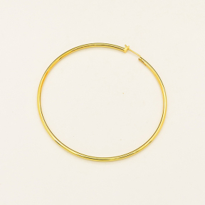 Brass Hoop Earring Findings,Round wire earrings,Plating Gold,68*2mm,about 5.5g/pc,10 pcs/package,XFE00145avja-L003