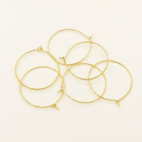 Brass Hoop Earring Findings,Wine Glass Charm Rings,Plating Gold,26mm,about 0.3g/pc,100 pcs/package,XFE00149ahlv-L003