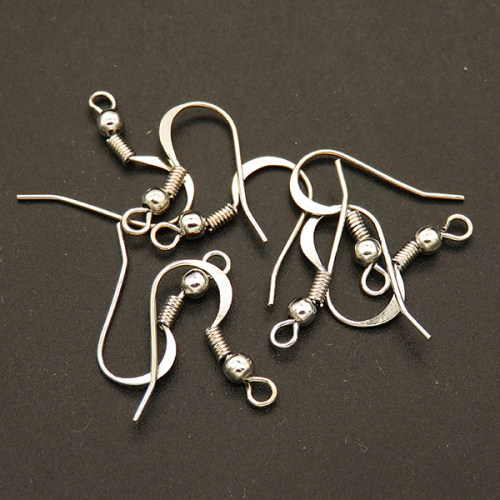 Brass Earring Findings,Earring Hooks,Plating White K Gold,19*17mm,Hole:3mm,about 0.25g/pc,500 pcs/package,XFE00151ablb-L003
