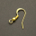 Brass Earring Findings,Earring Hooks,Plating Gold,19*17mm,Hole:3mm,about 0.25g/pc,500 pcs/package,XFE00153ablb-L003