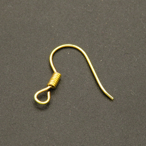 Brass Earring Findings,Earring Hooks,Plating Gold,15*14.5mm,Hole:3mm,about 0.1g/pc,500 pcs/package,XFE00154ablb-L003