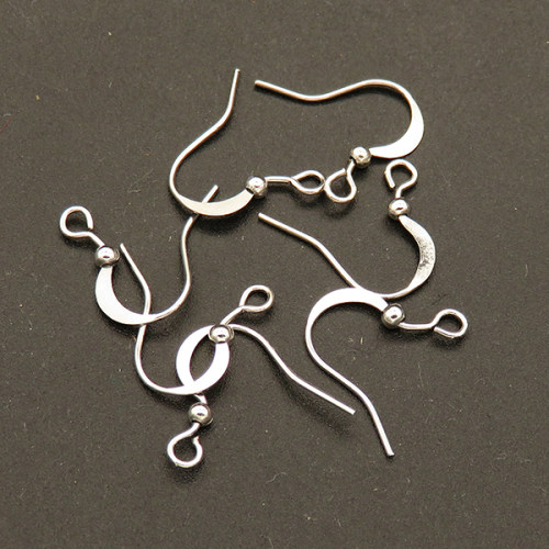Brass Earring Findings,Earring Hooks,Plating White K Gold,15*15mm,Hole:3mm,about 0.1g/pc,500 pcs/package,XFE00159ablb-L003