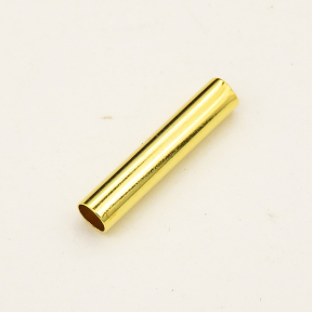 Brass Tube Beads,Large hole tube,Plating Gold,15*3mm,Hole:2mm,about 0.2g/pc,100 pcs/package,XFFO00429bhva-L003