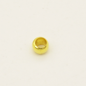 Brass Crimp Beads,Round positioning bead,Plating Gold,5mm,Hole:3mm,about 425g/package,10000 pcs/package,XFFO00444vkla-L003