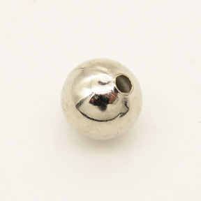 Brass Crimp Beads,Round,Plating White K Gold,8mm,Hole:2mm,about 0.6g/pc,500 pcs/package,XFFO00460hbab-L003
