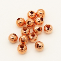 Brass Crimp Beads,Round,Plating Rose Golden,3mm,Hole:1mm,about 0.04g/pc,500 pcs/package,XFFO00464aahl-L003