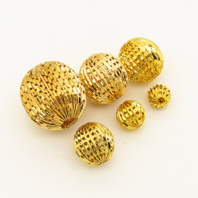 Brass Filigree Beads,Round,Plating Gold,10mm,Hole:2mm,about 0.6g/pc,50 pcs/package,XFFO00478bkab-L003