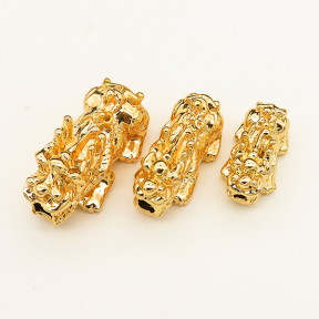 Zinc Alloy Beads,Brave troops,Plating Gold,9x11x21mm,Hole:2mm,about 7.5g/pc,10 pcs/package,XFFO00499aaha-L003