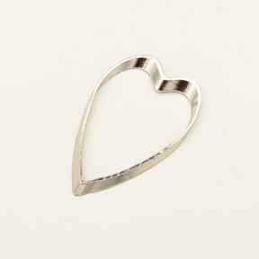 Brass Linking Rings,Heart,Plating White K Gold,33*21mm,about 0.6g/pc,100 pcs/package,XFJ00117bkab-L003
