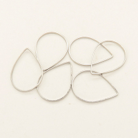 Brass Linking Rings,Drop,Plating White K Gold,20*15mm,about 0.3g/pc,100 pcs/package,XFJ00119ajvb-L003