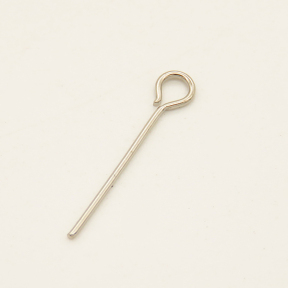Brass Pins,Eye pins,Plating White K Gold,16mm,Needle:1mm,Hole:2mm,about 0.07g/pc,500 pcs/package,XFP00055vaia-L003