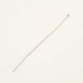Brass Head pins,Round head pin,Plating White K Gold,57mm,Needle:1mm,about 0.13g/pc,500 pcs/package,XFP00061vbmb-L003