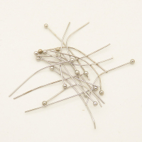 Brass Head pins,Round head pin,Plating White K Gold,32mm,Needle:1mm,about 0.008g/pc,500 pcs/package,XFP00071vail-L003