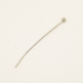 Brass Head pins,Round head pin,Plating White K Gold,32mm,Needle:1mm,about 0.008g/pc,500 pcs/package,XFP00071vail-L003
