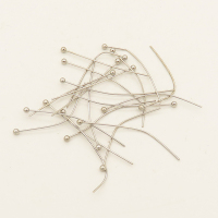 Brass Head pins,Round head pin,Plating White K Gold,29mm,Needle:1mm,about 0.08g/pc,500 pcs/package,XFP00073vail-L003