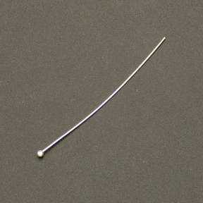 Brass Head pins,Round head pin,Plating silver,46mm,Needle:1mm,about 0.03g/pc,500 pcs/package,XFP00075baka-L003
