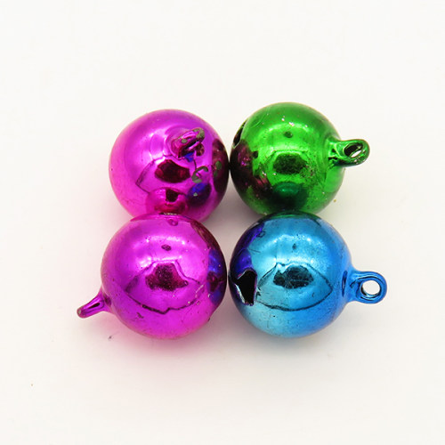 Brass Pendant,Bell Pendant,Electroplating paint,Random mixed color,22*18mm,Hole:2mm,about 3.5g/pc,50 pcs/package,XFPC00680bobb-L003