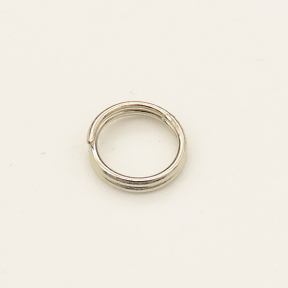 Brass Split Rings,Round,Plating White K Gold,5*1mm,about 0.04g/pc,500 pcs/package,XFSR00003bkab-L003
