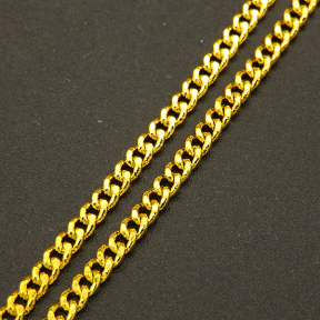 Brass Chain,Curb Chains,Plating Gold,May Fade,2mm,about 950g/package,100 m/package,XMC00128aaha-L003