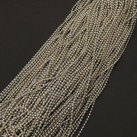 Brass Chain,Ball Chains,Soldered,Plating White K Gold,May Fade,1mm,about 345g/package,100 m/package,XMC00148aaha-L003