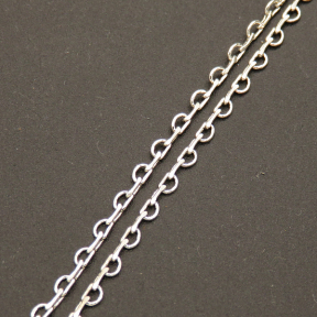 Brass Chain,Cable Chains,Plating White K Gold,May Fade,2mm,about 510g/package,100 m/package,XMC00154aaha-L003