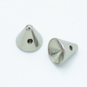 304 Stainless Steel Bead Cap & Cone,End Caps For Jewelry Making,True color,7x7mm,Hole: 1.5mm,about 0.63 g/pc,10 pcs/package,XFCC00077bhva-066