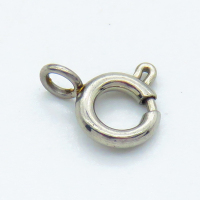 304 Stainless Steel Spring Ring Clasps,DIY jewelry Fastener Hook,True color,1.5x5mm,Hole: 2mm,about 0.095 g/pc,50 pcs/package,XFCL00676bkab-066