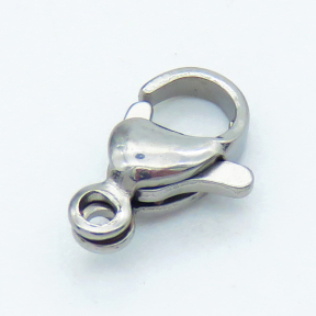 304 Stainless Steel Lobster Claw Clasps,Parrot Trigger Clasps,True color,3.5x7x10mm,Hole: 1.5mm,about 0.34 g/pc,50 pcs/package,XFCL00679bhil-066