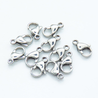 304 Stainless Steel Lobster Claw Clasps,Parrot Trigger Clasps,True color,4x8x13mm,Hole: 2mm,about 0.65 g/pc,50 pcs/package,XFCL00683vhkb-066