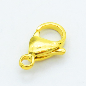 304 Stainless Steel Lobster Claw Clasps,Parrot Trigger Clasps,Vacuum plating gold,4x9x15mm,Hole: 2.5mm,about 0.78 g/pc,50 pcs/package,XFCL00687akhl-066