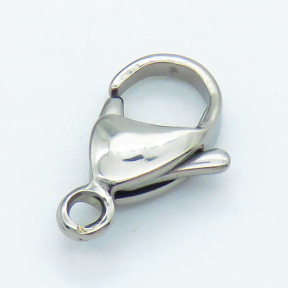 304 Stainless Steel Lobster Claw Clasps,Parrot Trigger Clasps,True color,4x9x15mm,Hole: 2.5mm,about 0.78 g/pc,50 pcs/package,XFCL00689vhml-066