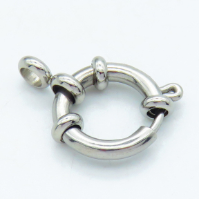 304 Stainless Steel Spring Ring Clasps,DIY jewelry Fastener Hook,True color,2.5x14mm,Hole: 3mm,about 1.2 g/pc,10 pcs/package,XFCL00701ajia-906
