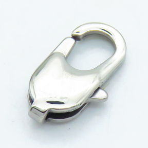 304 Stainless Steel Lobster Claw Clasps,Rectangle,True color,4x11x19mm,Hole: 1.5mm,about 1.89 g/pc,5 pcs/package,XFCL00715bhva-906