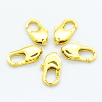 304 Stainless Steel Lobster Claw Clasps,Rectangle,Vacuum plating gold,4x11x19mm,Hole: 1.8mm,about 1.89 g/pc,5 pcs/package,XFCL00717vhhl-906