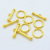 304 Stainless Steel Toggle Clasps,Ring and Bar,Vacuum plating gold,Toggle:2x15mm,Bar:2.8x4.5x25mm,Hole: 2.5mm,about 2.42 g/pc,50 pcs/package,XFCL00723albv-906